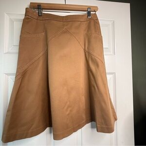 Express Tan Asymmetrical A-Line Skirt
